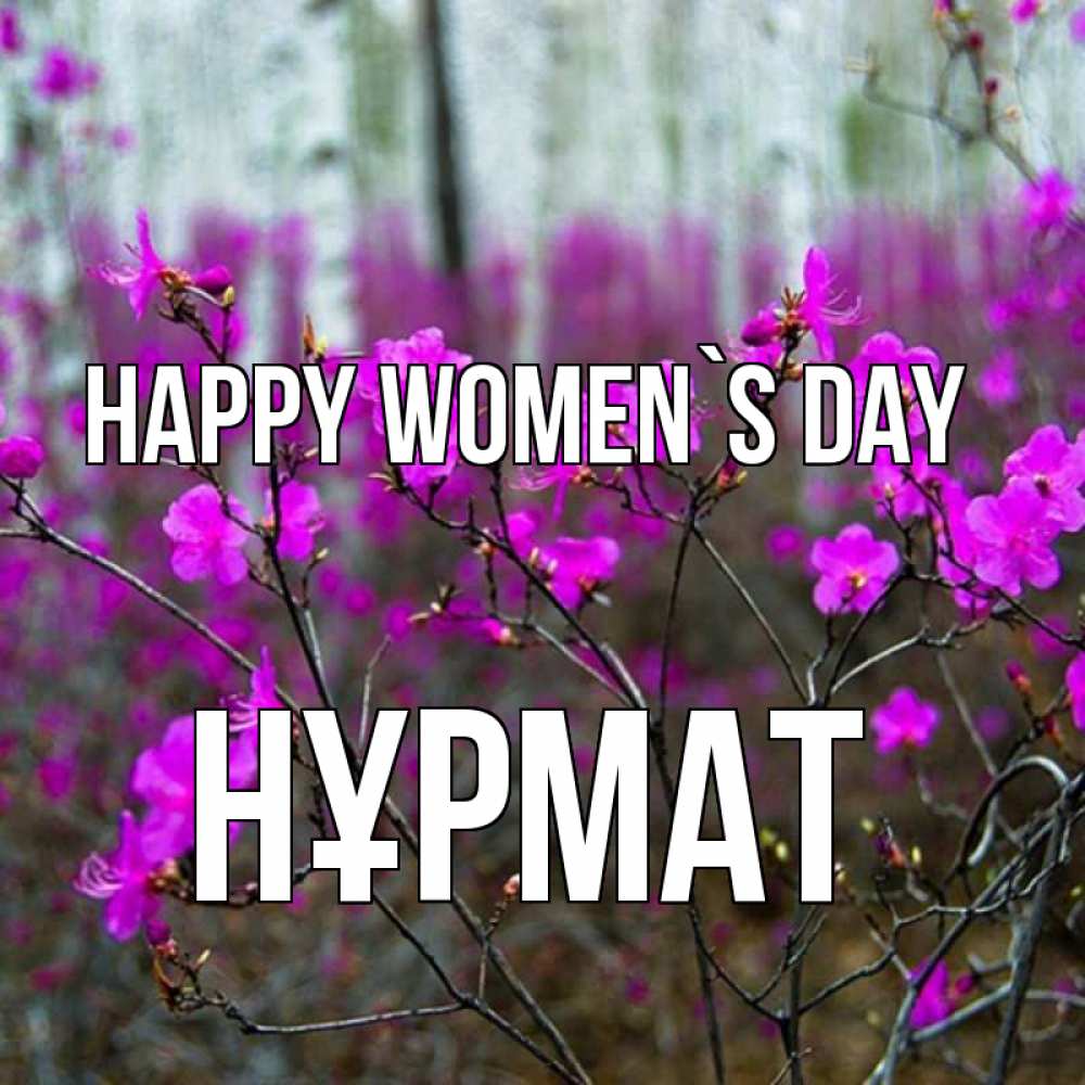 Greetings card с именем, Нұрмат happy women`s day дикие цветы Greetings with text for free download 
